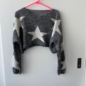 SHEIN super cropped star sweater